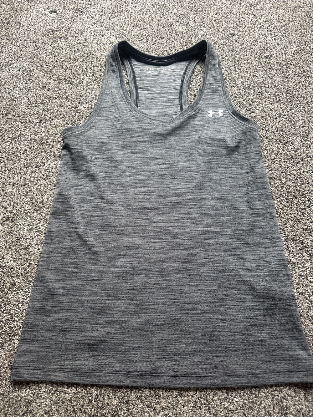 Under Armour Heathered Charcoal Performance Racerback Tank
